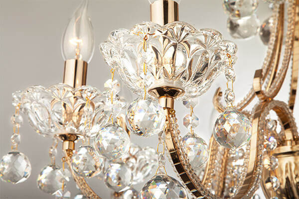 Подвесная люстра Eurosvet 10044/8 золото/прозрачный хрусталь Strotskis