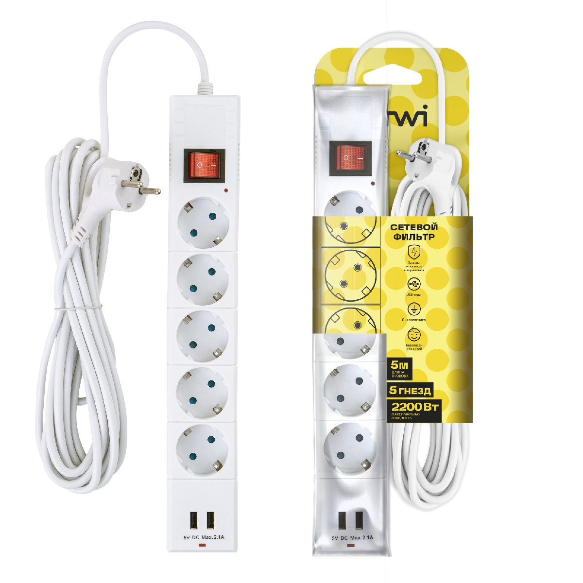 Сетевой фильтр Duwi 32588 8