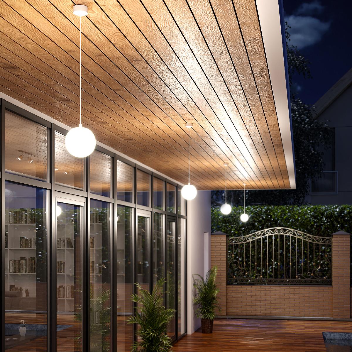 Уличный подвесной светильник Elektrostandard Sfera 35158/H белый 4690389187919 a061033