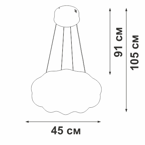 Подвесная люстра Vitaluce V2112DT-0/1S