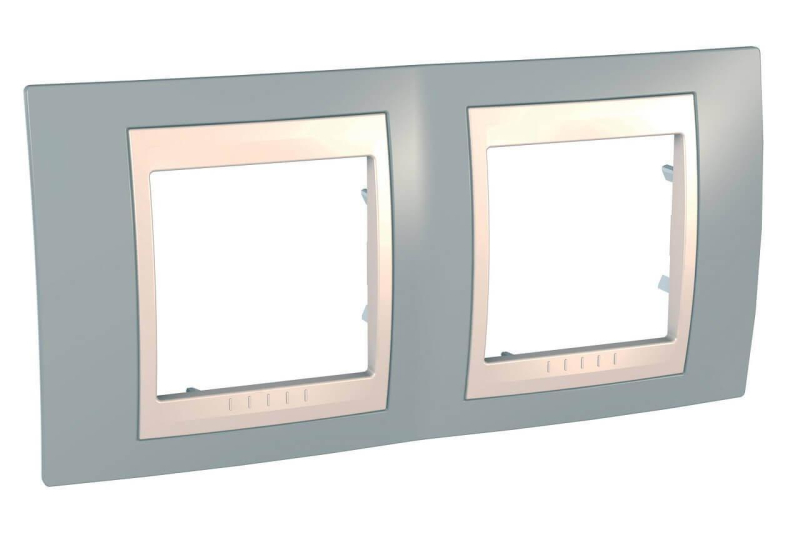 Рамка 2-постовая Schneider Electric Unica Хамелеон MGU6.004.565