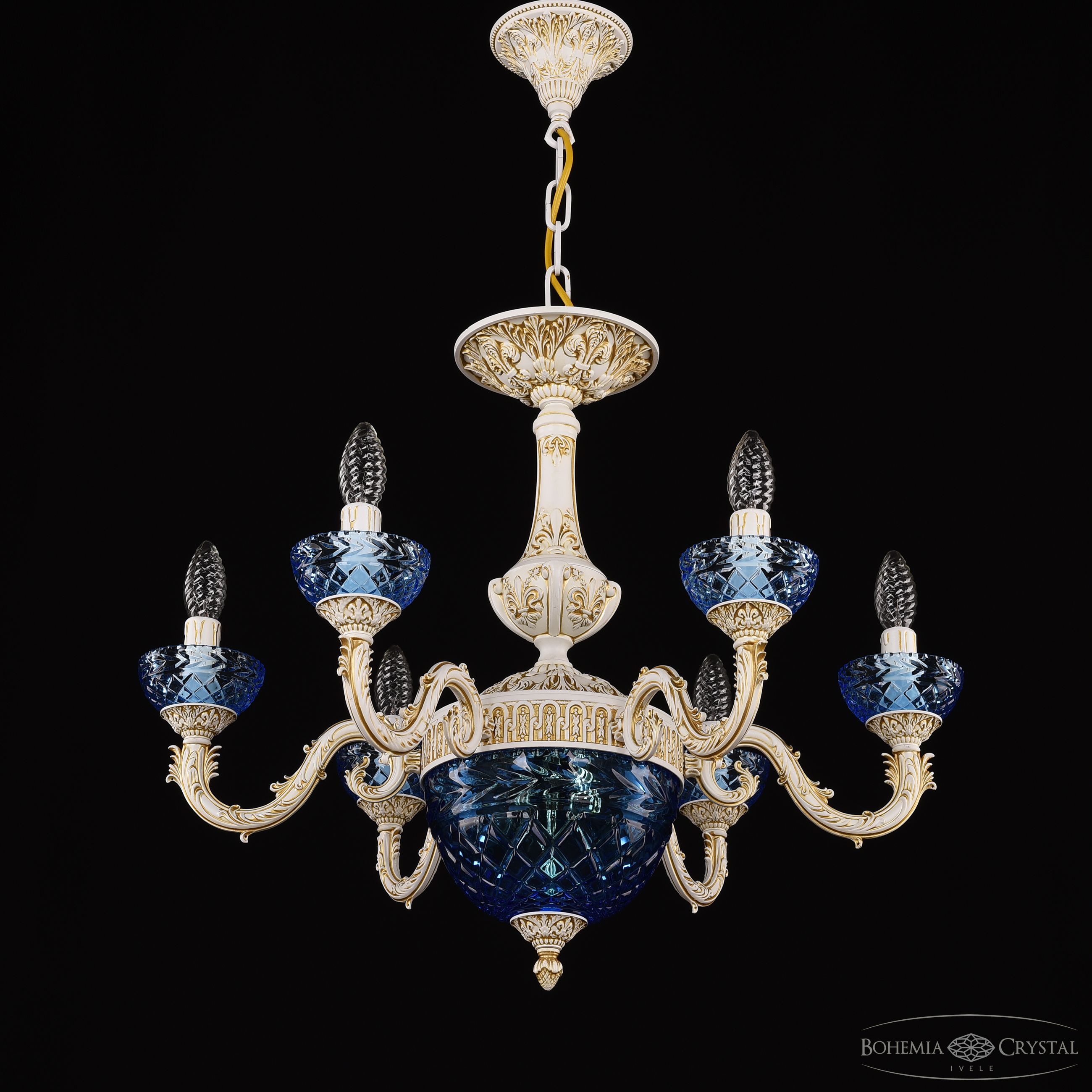 Подвесная люстра Bohemia Ivele Crystal AL79101P/6/175 WMG P Aquamarine/M-1F