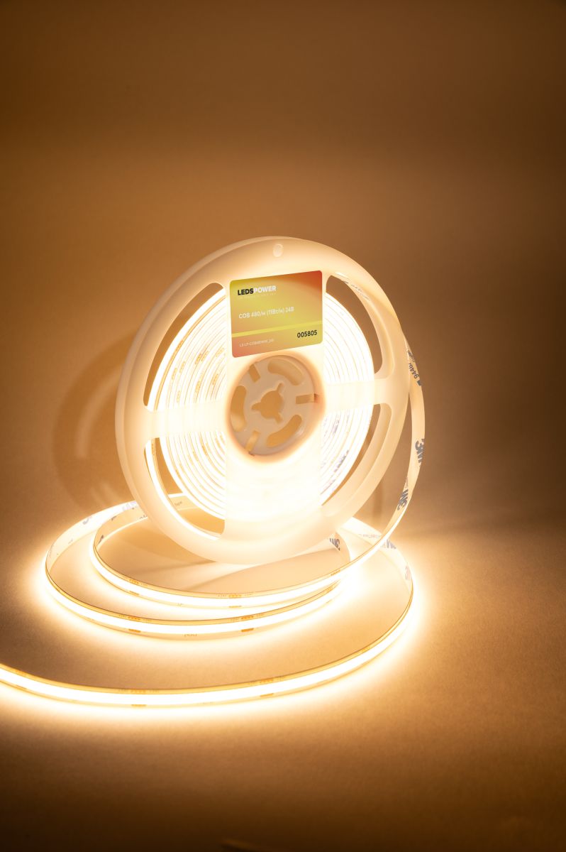 Светодиодная лента LEDS POWER COB 480/м (11Вт/м) 24В теплая 005805