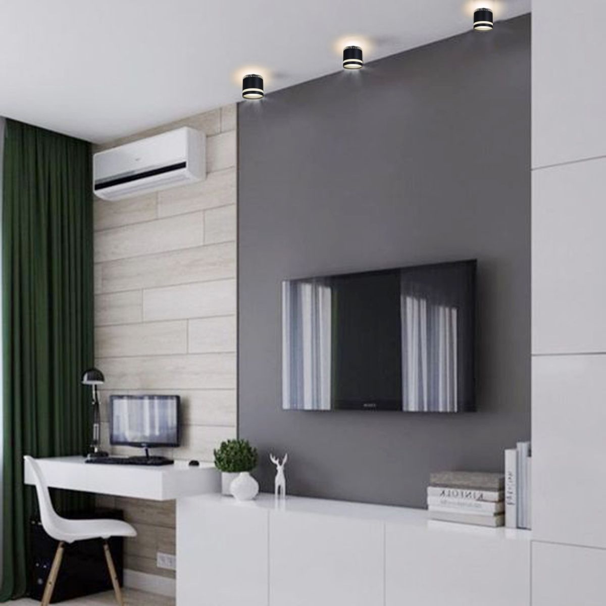 Накладной светильник Reluce 53001-9.5-001LD GX53+LED3W BK