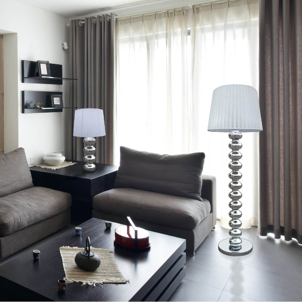 Торшер Zumaline DECO TS-060216F-CHWH