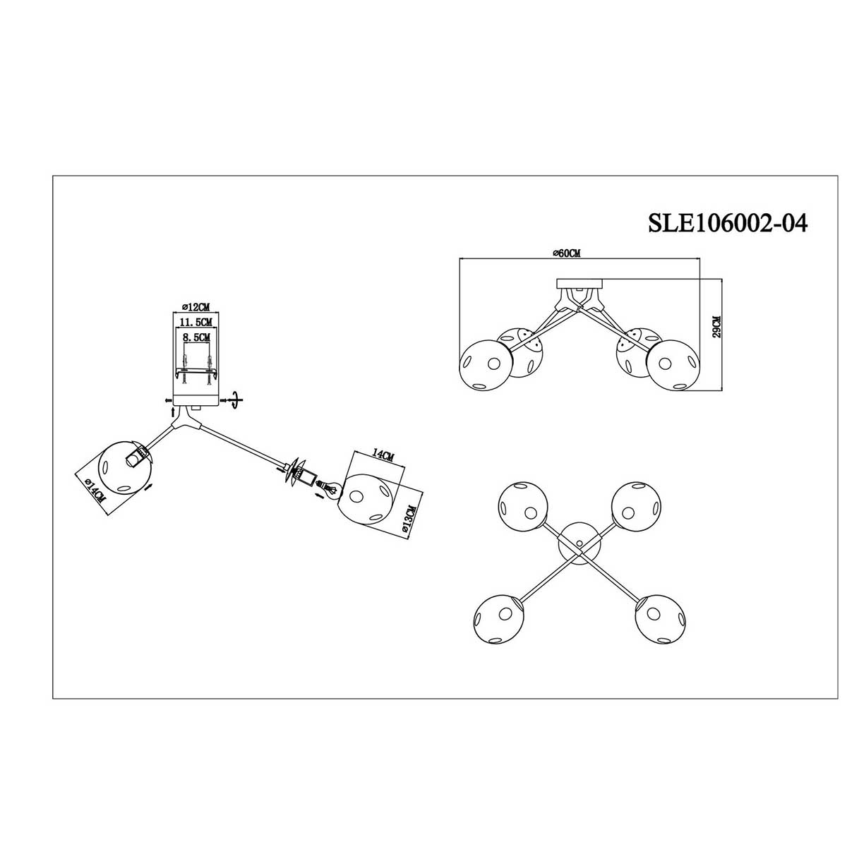 Потолочный светильник EVOLUCE MAREA SLE106002-04
