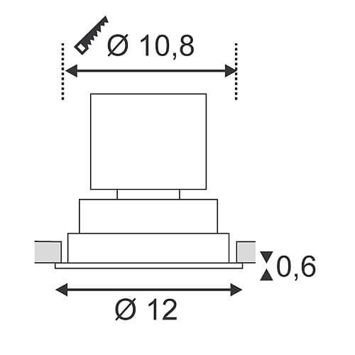 Встраиваемый светильник SLV TRITON LED белый 113662