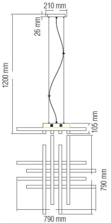 Подвесной светодиодный светильник Horoz Asfor черный 019-011-0050