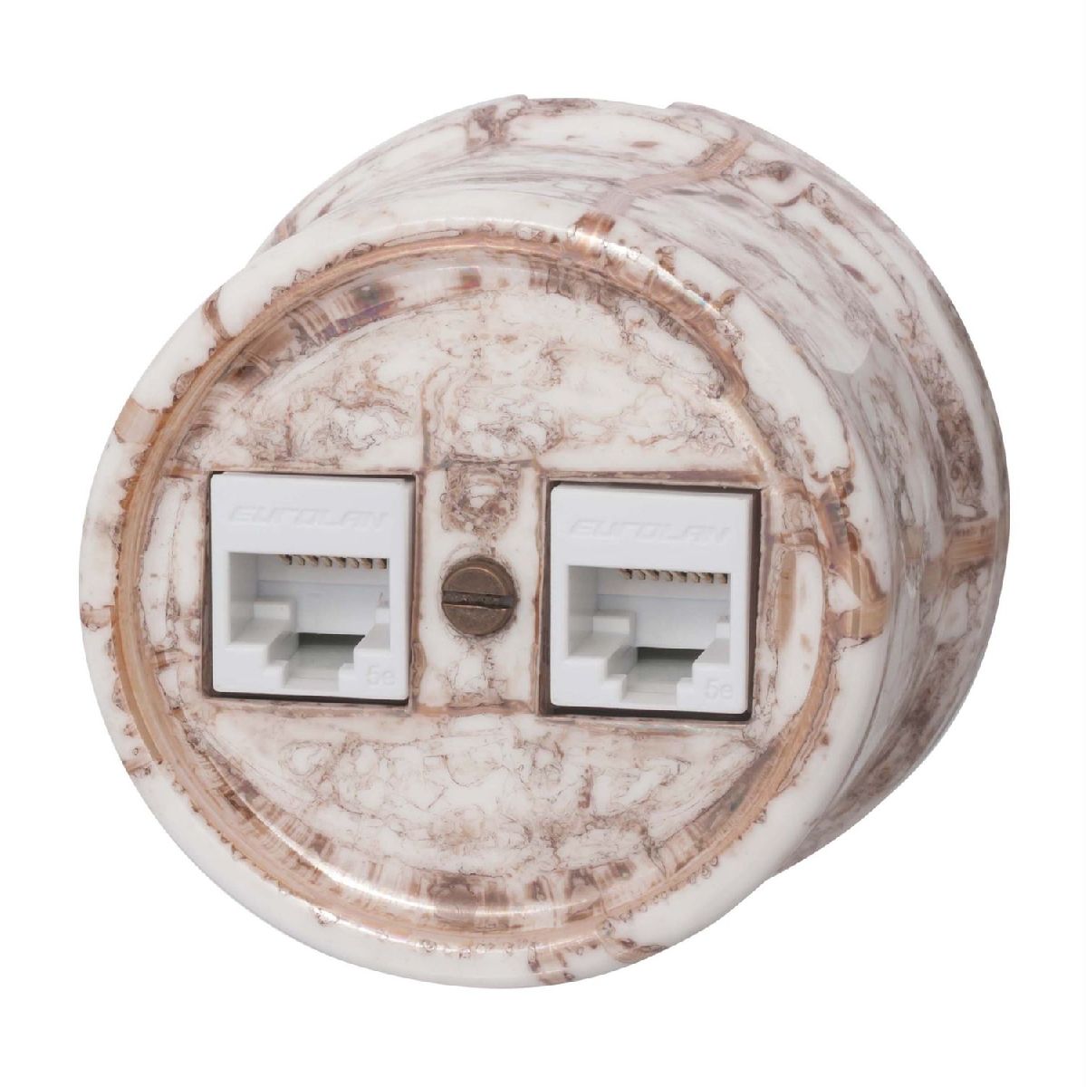 Розетка RJ45 информационная двойная Bironi Лизетта B1-302-09