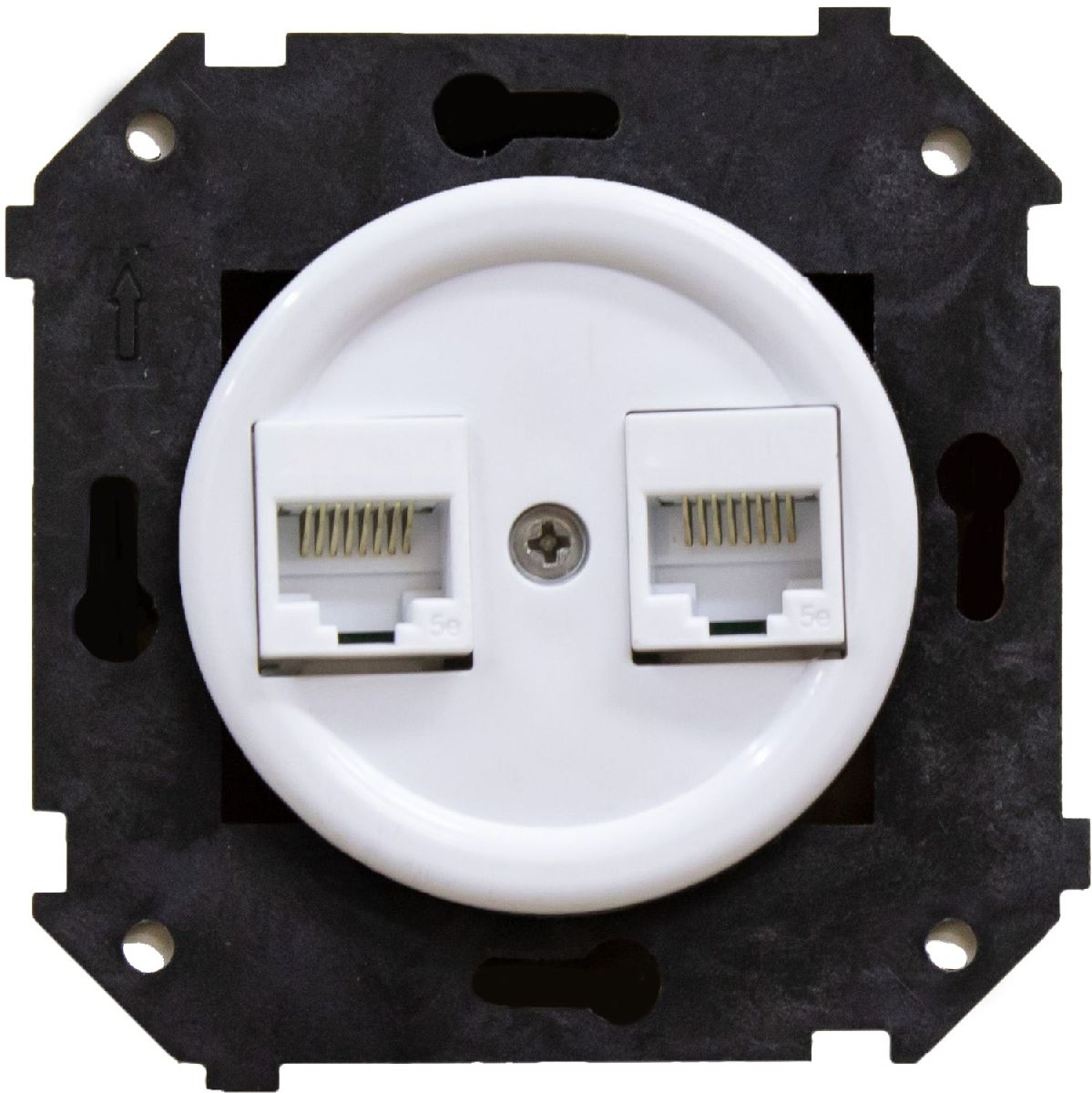 Розетка двойная компьютерная Bironi Шедель B3-302-21