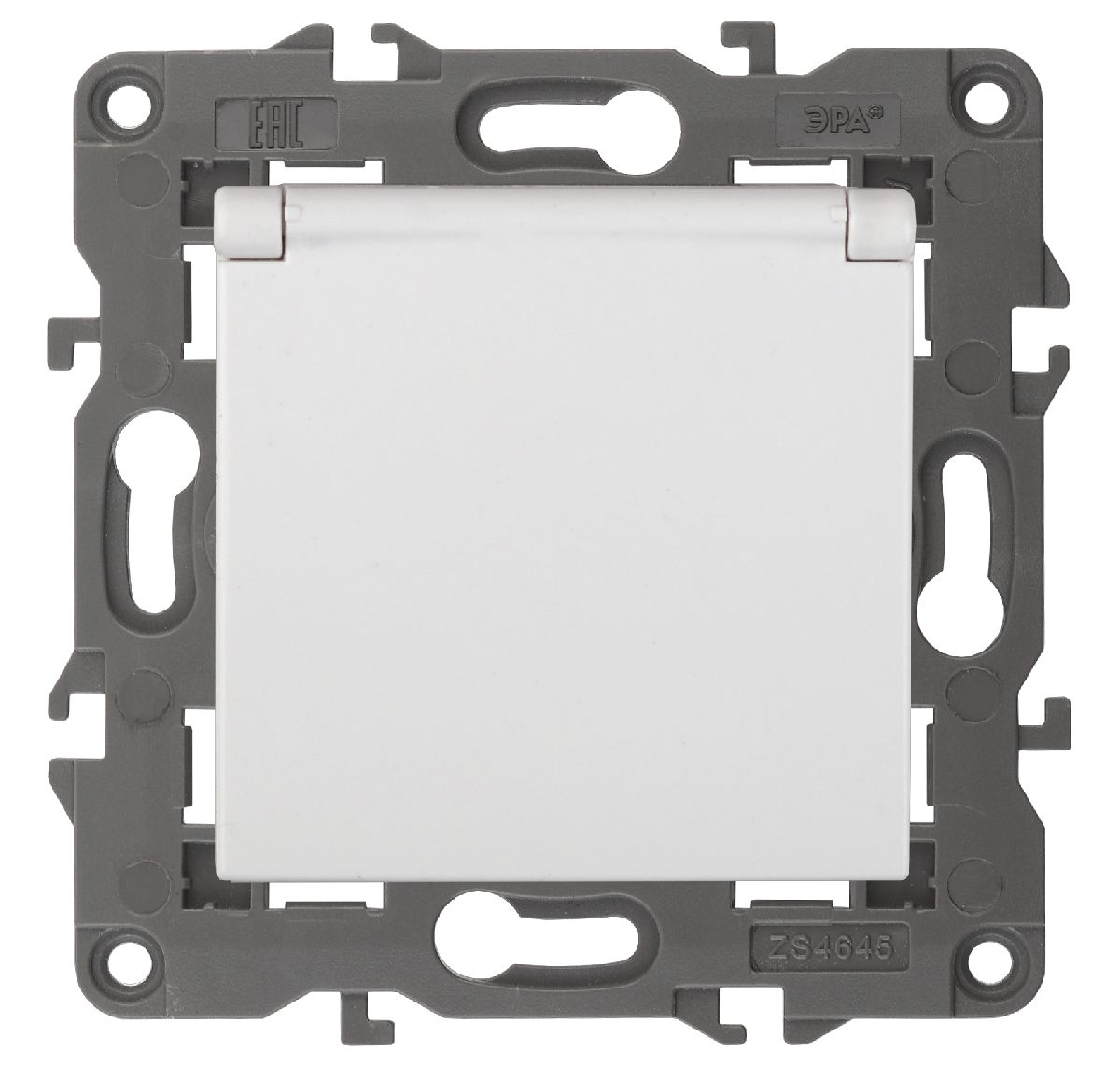 Розетка 2P+E Schuko со шторками с крышкой Эра 14-2103-01 Б0034278