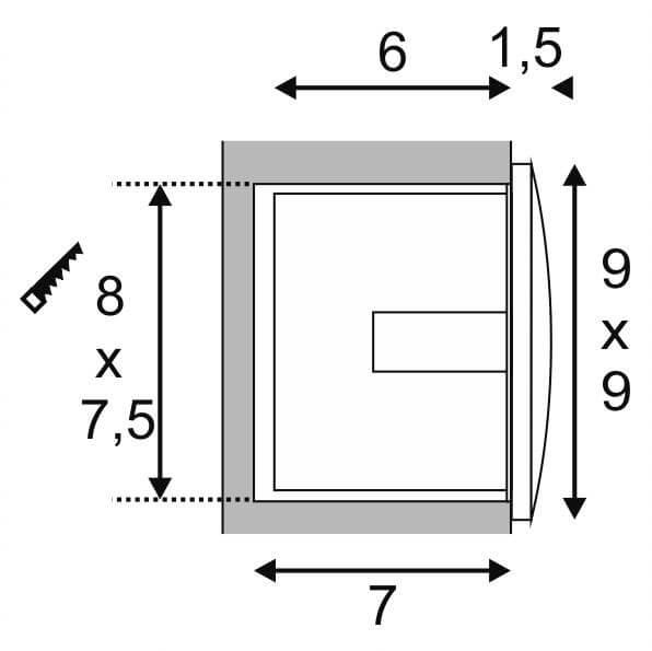 Встраиваемый уличный светильник SLV Downunder Out Led M 233625