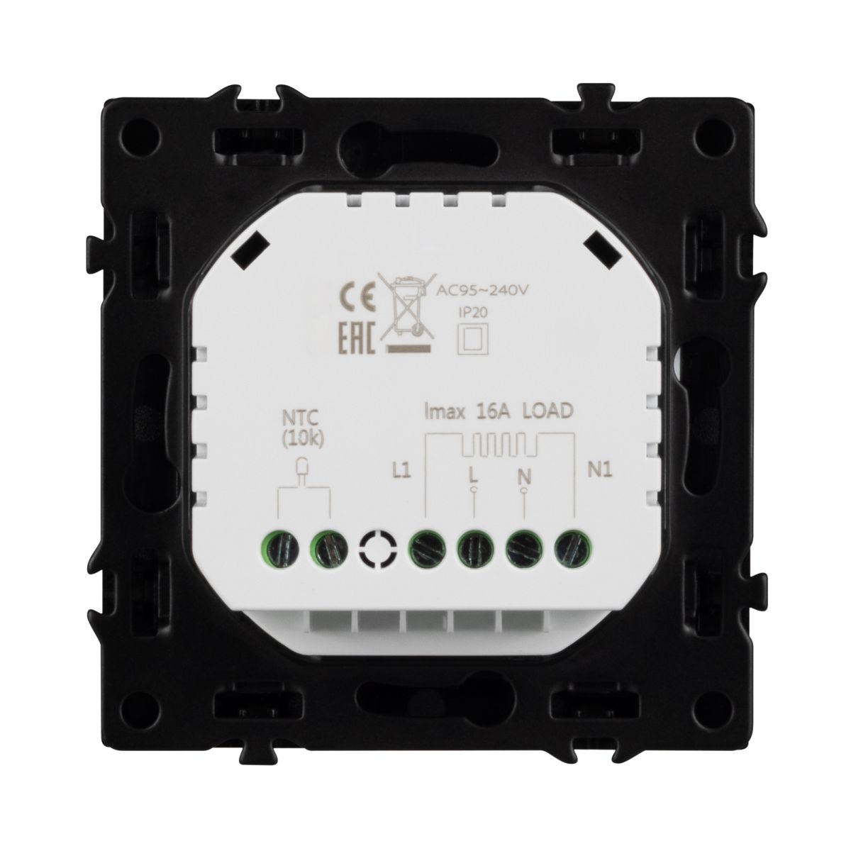 Терморегулятор эл тёплый пол белый кварц Arlight SWT-MTE-PL-WH (95-240V, 16A, датч пола + возд) 054340(1)