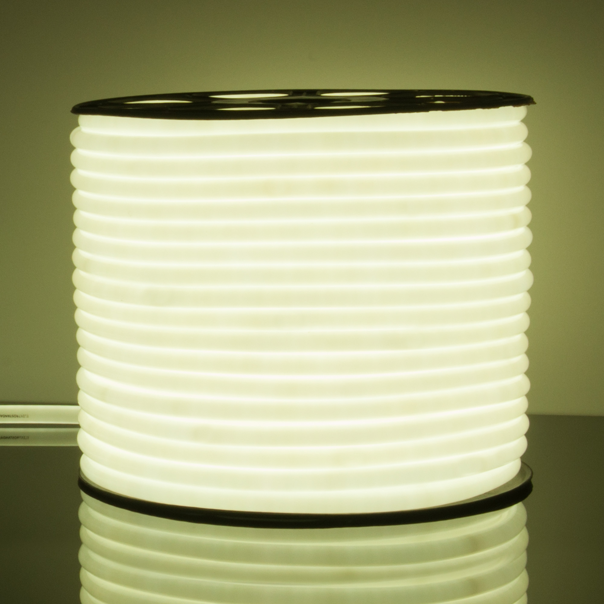Светодиодный гибкий неон Elektrostandard 220V 9,6W 144Led 2835 IP67 круглый холодный белый, 50 м 4690389134692