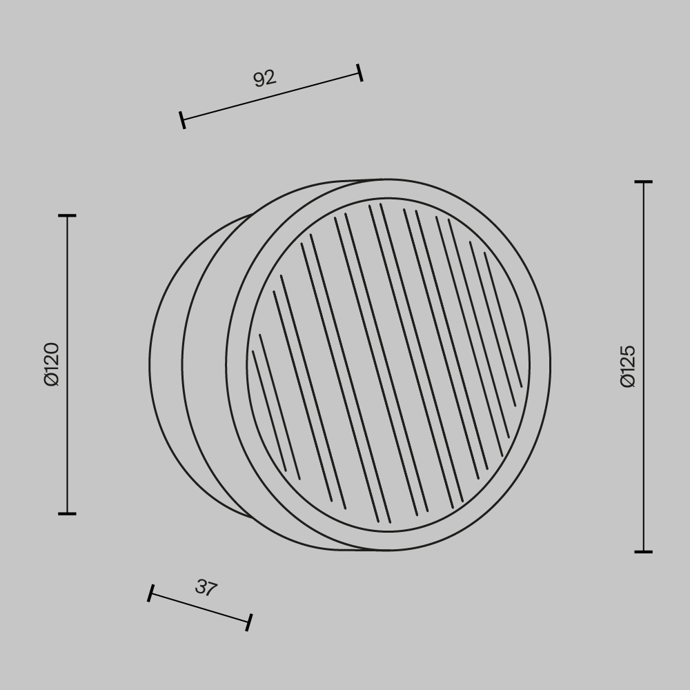 Настенный светильник Maytoni Olo MOD493WL-L6PTK1