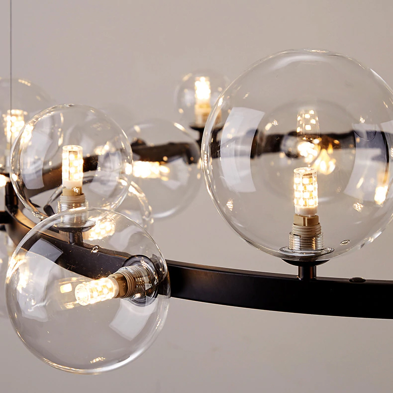 Подвесной светильник Delight Collection Art Deco Bubble 8828P/L black/clear