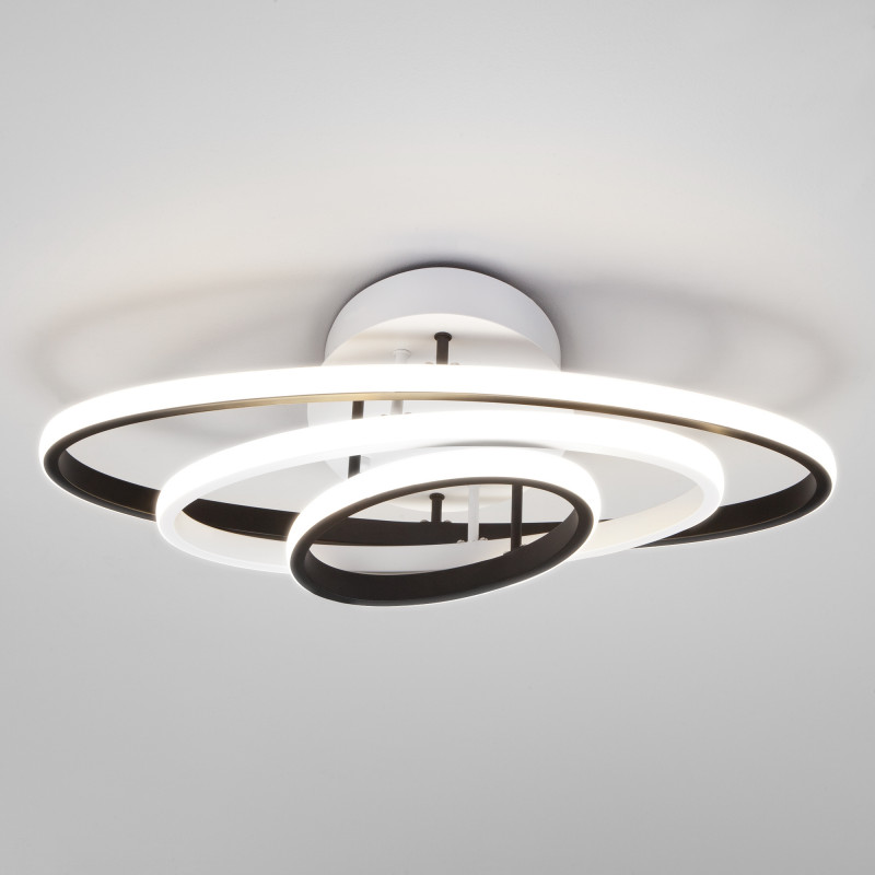 Потолочный светодиодный светильник Eurosvet Lauda 90237/3 белый/черный