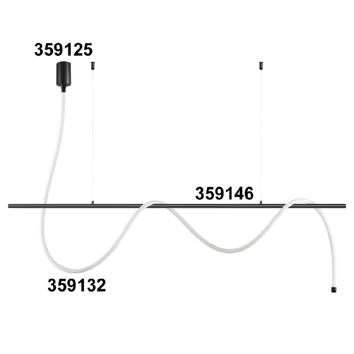 Светодиодный гибкий неон Novotech Ramo 170-265В 38Вт 3000K 3м IP20 359132