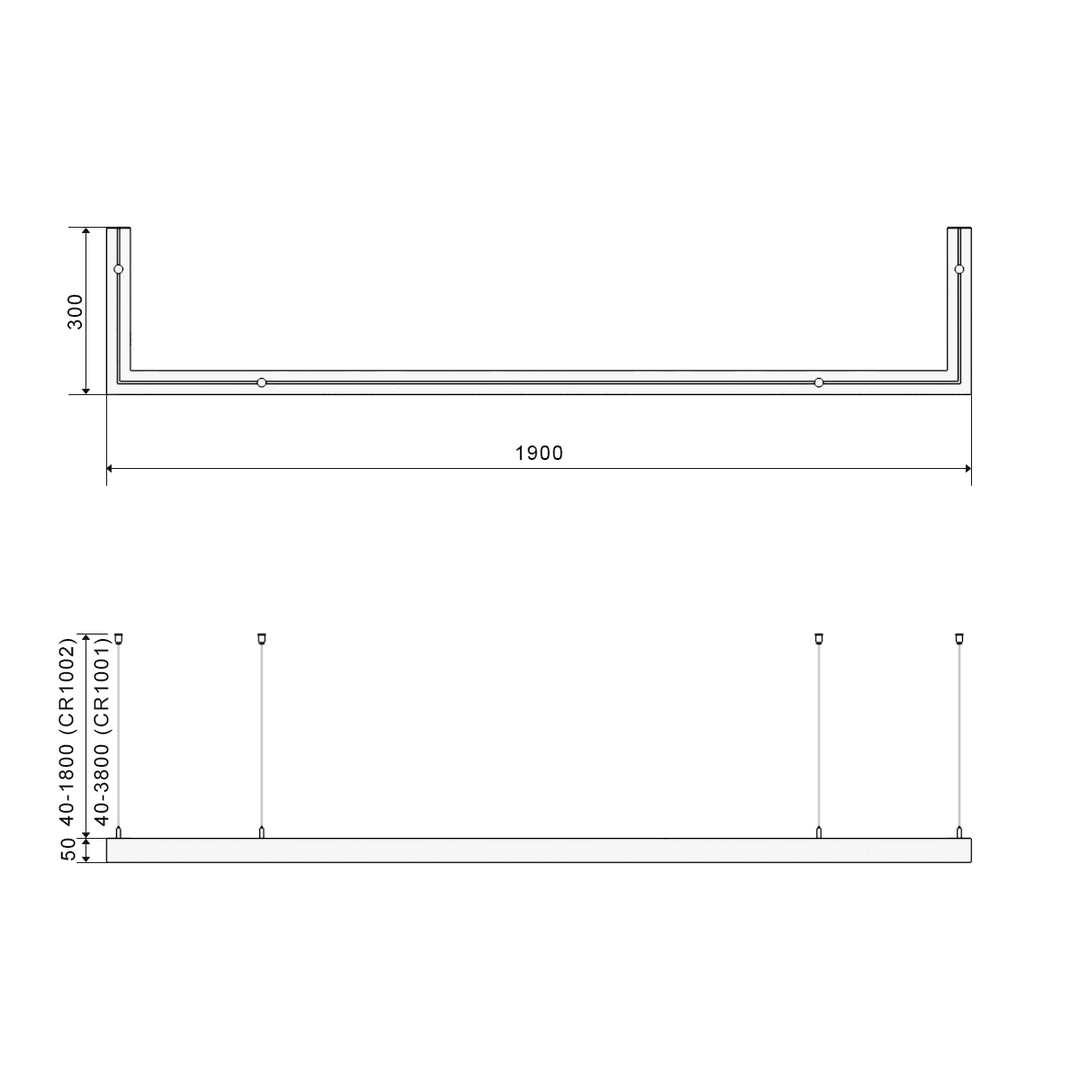 Подвесной светильник DesignLed U-Type-5050-1903-65-NW 004915