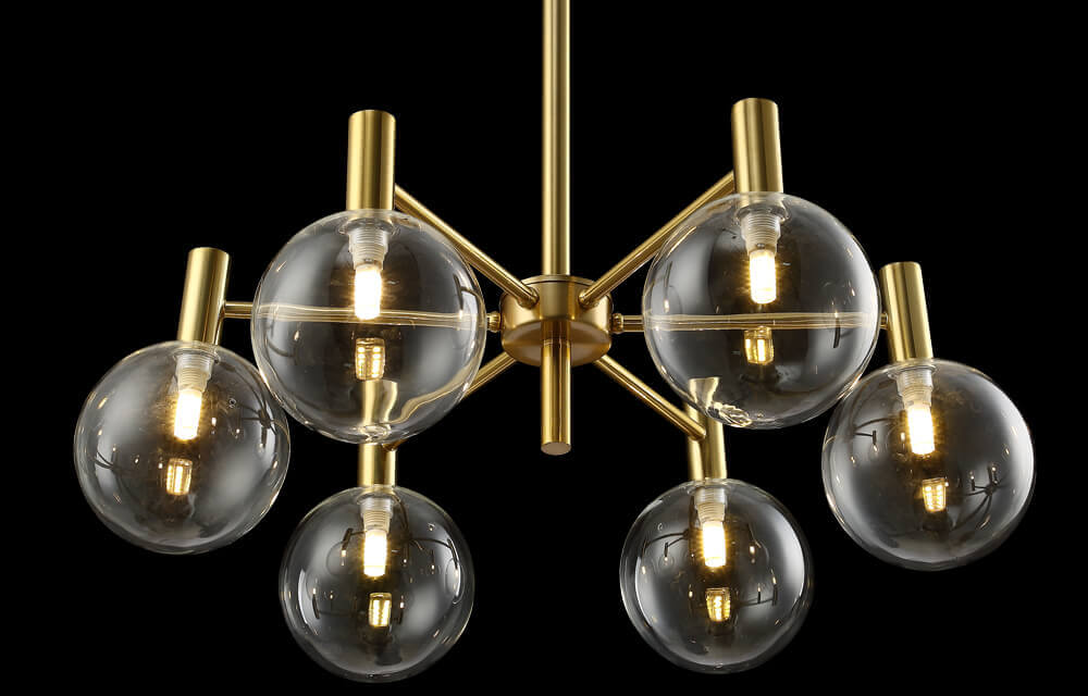 Подвесная люстра Crystal Lux Andres SP6 Bronze/Transparente