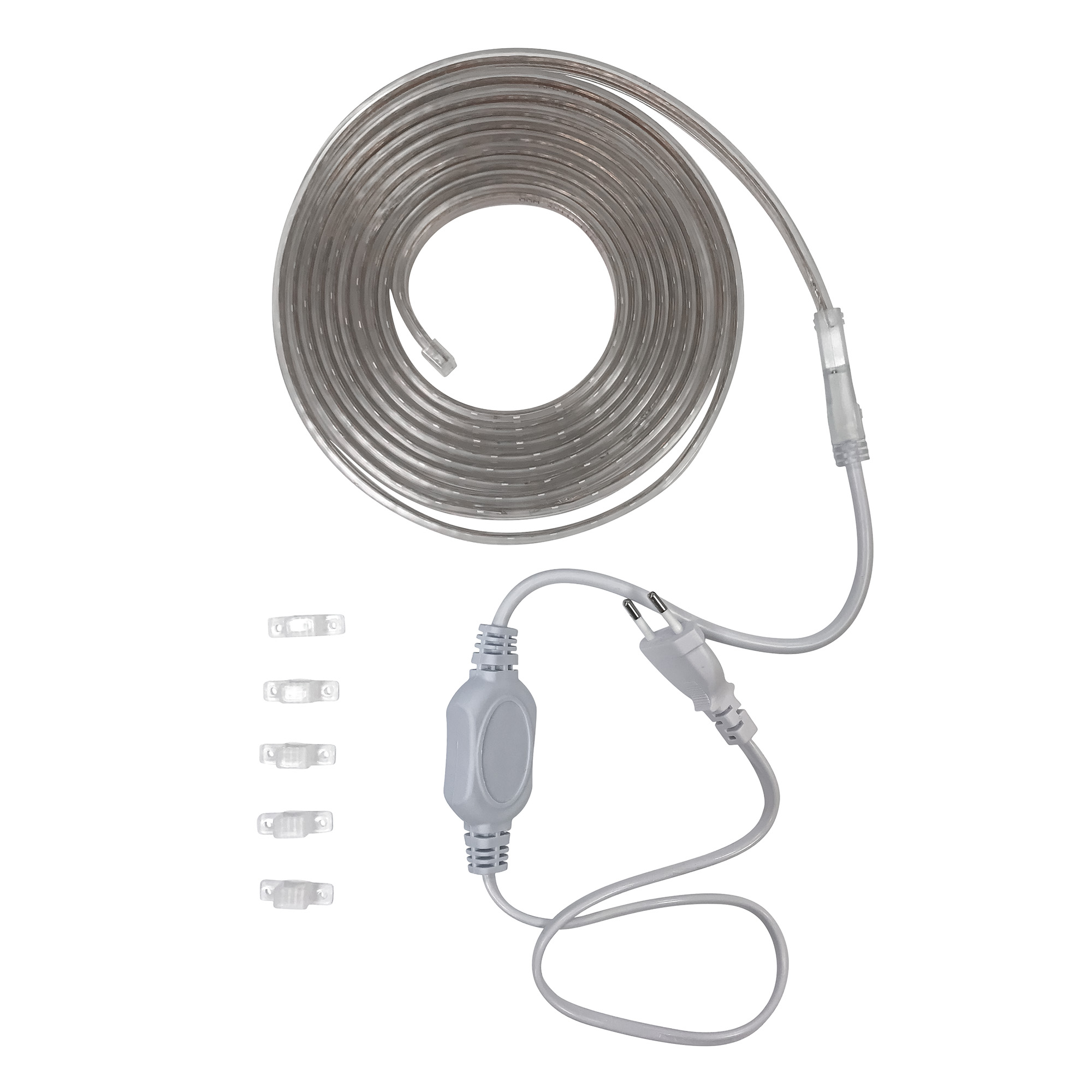 Комплект светодиодной ленты Apeyron 220В 6Вт/м smd2835 60д/м IP65 600Лм/м 5м 6500К (шнур питания, контроллер, заглушка, крепеж) SL-55