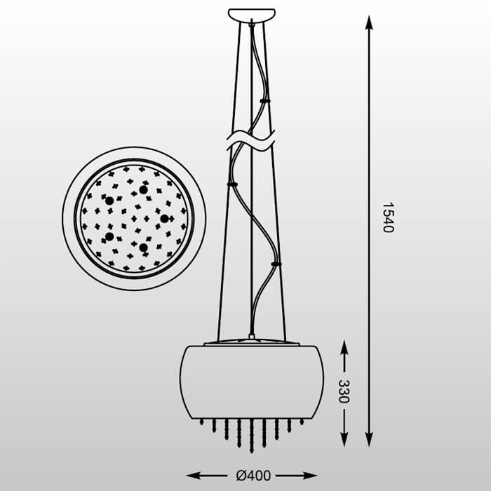 Подвесная люстра Zumaline VISTA P0076-05K-F4GR