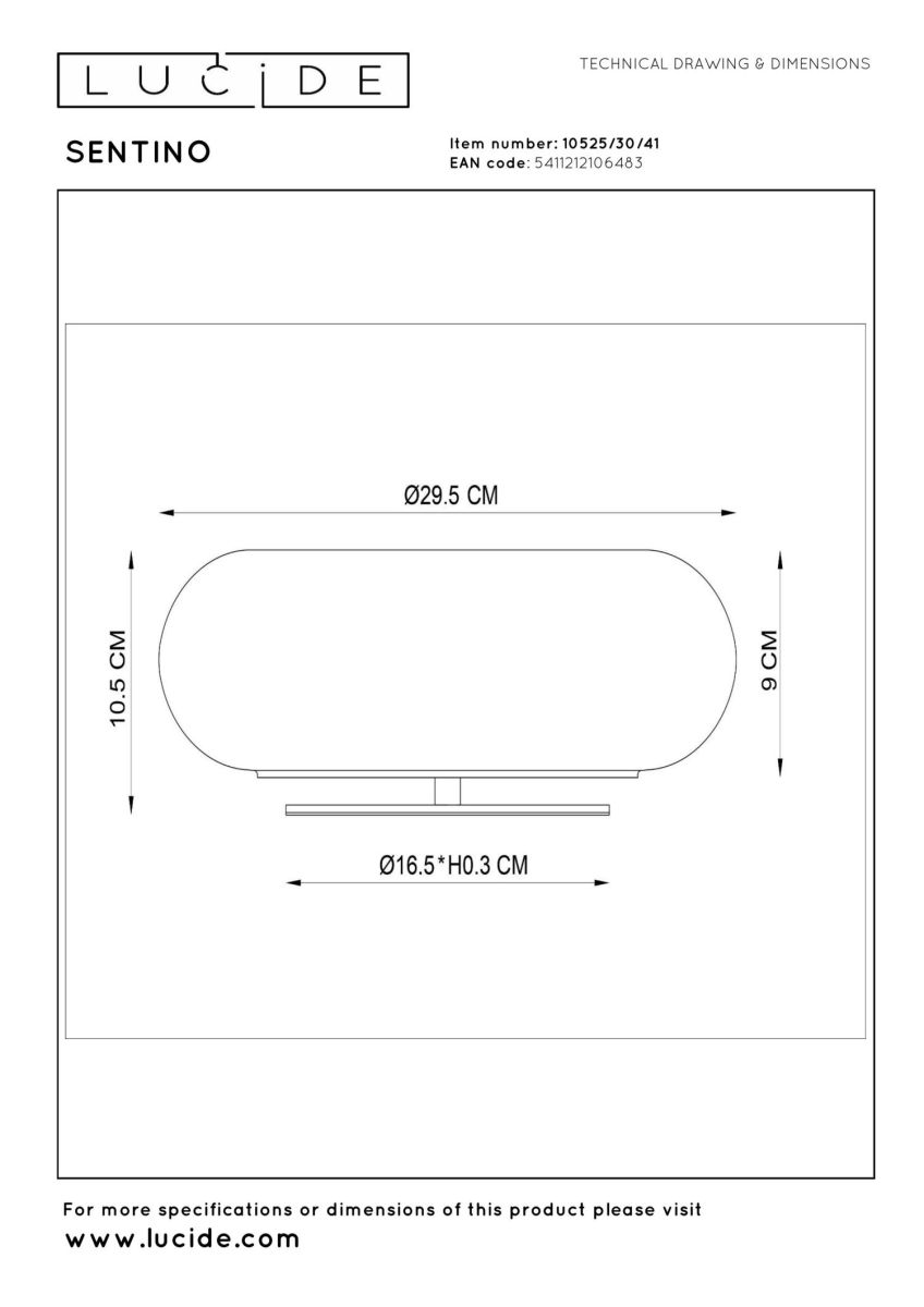 Настольная лампа Lucide Sentino 10525/30/41