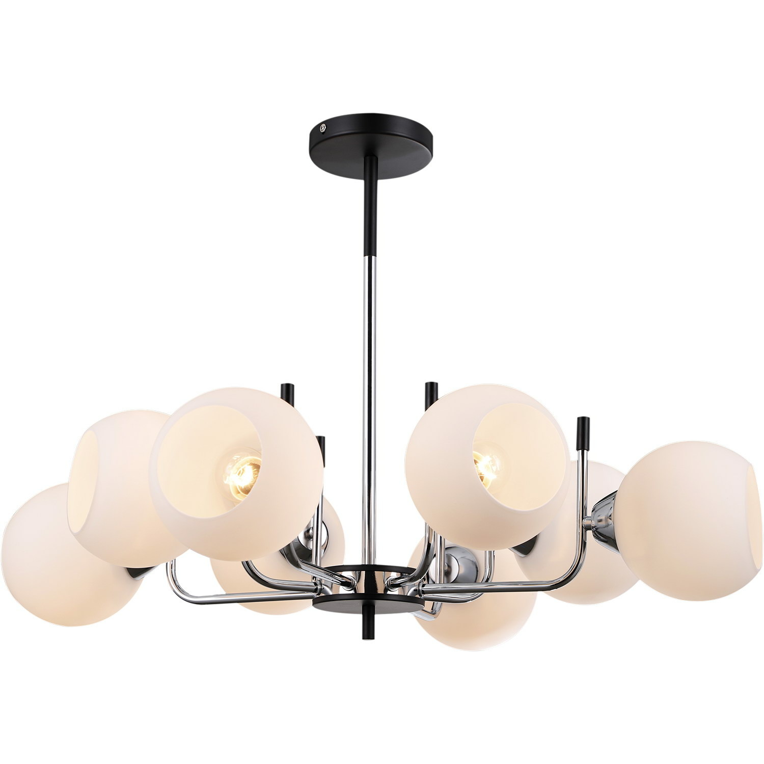 Люстра на штанге Illumico IL0371-8PSQ-79 BK CR