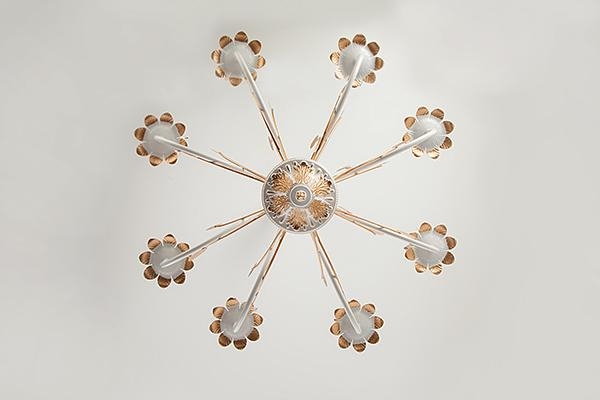 Подвесная люстра Eurosvet 60023/8 белый с золотом