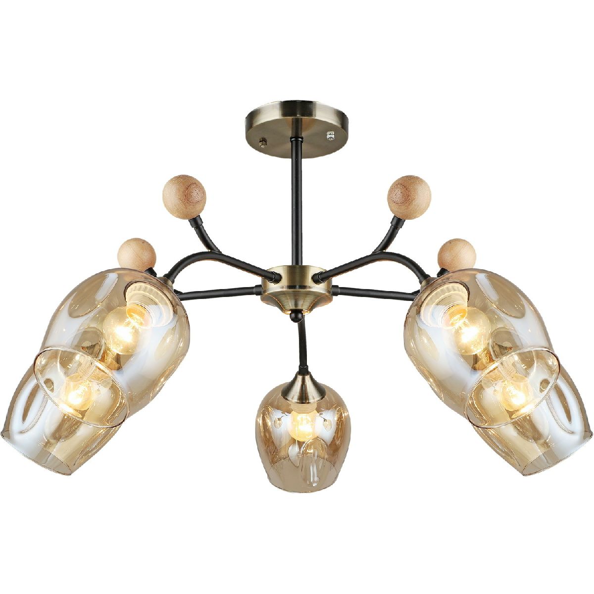 Люстра на штанге Reluce 02009-0.3-05 AB+BK