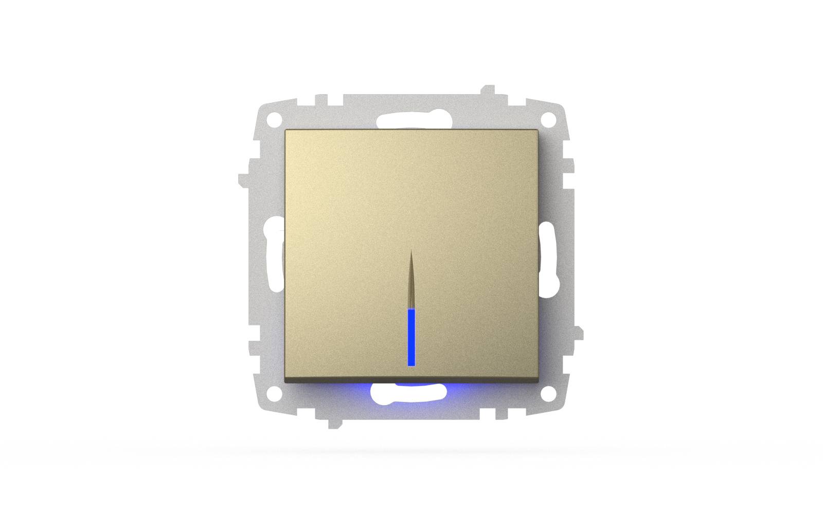 Выключатель одноклавишный с подсветкой ELBI Zena Vega 609-011400-201