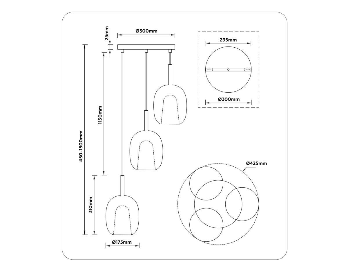 Подвесной светильник Ambrella Light High Light Modern LH11156