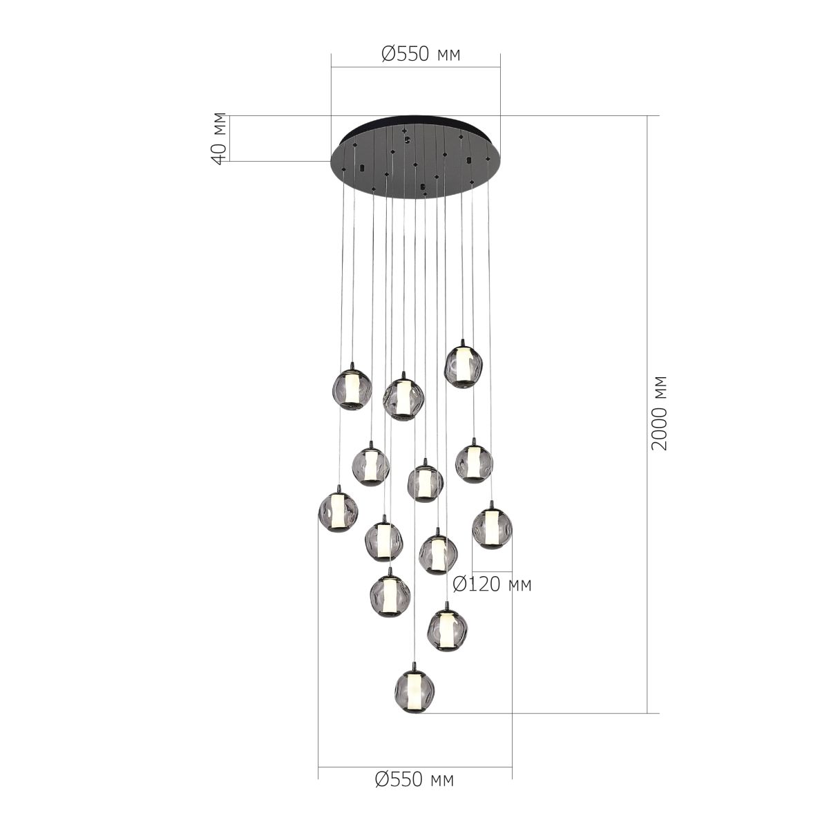 Каскадная люстра ST Luce Helmi SL6520.403.13