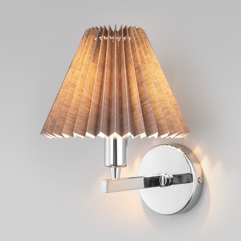 Бра серое Eurosvet Peony 60136/1 хром/графит