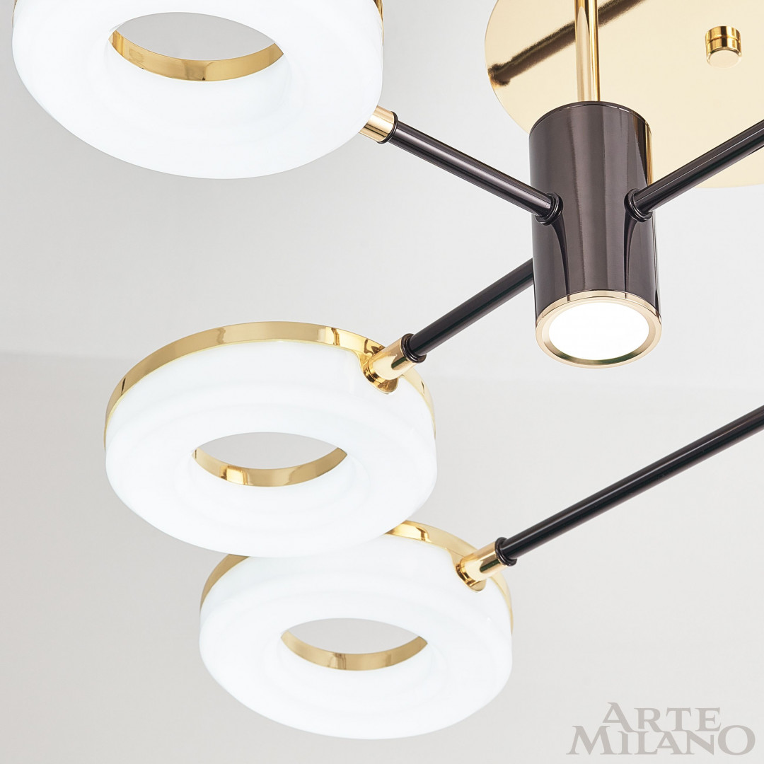 Потолочная люстра Arte Milano 271399/6 BK/GD