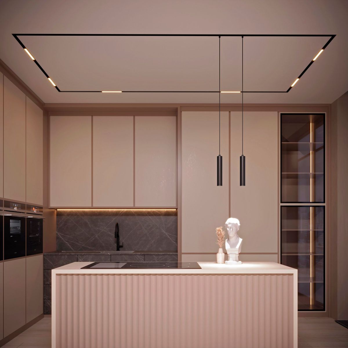 Трековый магнитный светильник Arlight MAG-ORIENT-FLAT-L465-16W Day4000-MIX (BK, 100 deg, 48V, TUYA) 048189(1)