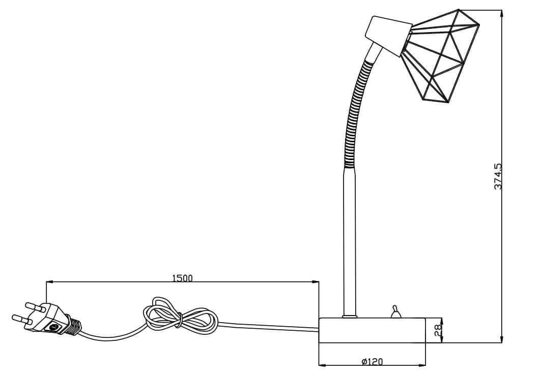 Настольная лампа Rivoli Distratto 7004-501 Б0038105