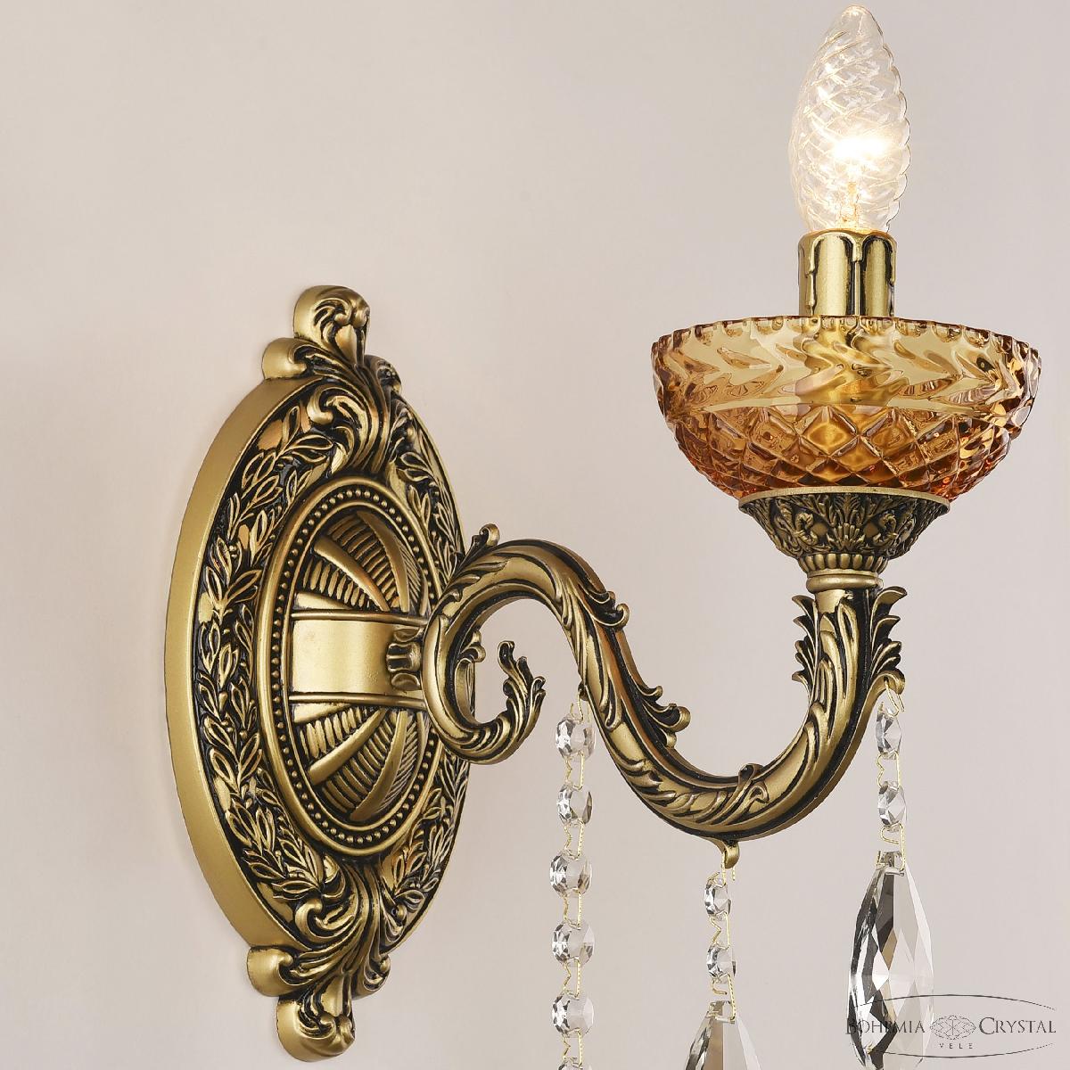Бра Bohemia Ivele Crystal AL7901B10/1/175 B AGB P Amber/M-1F
