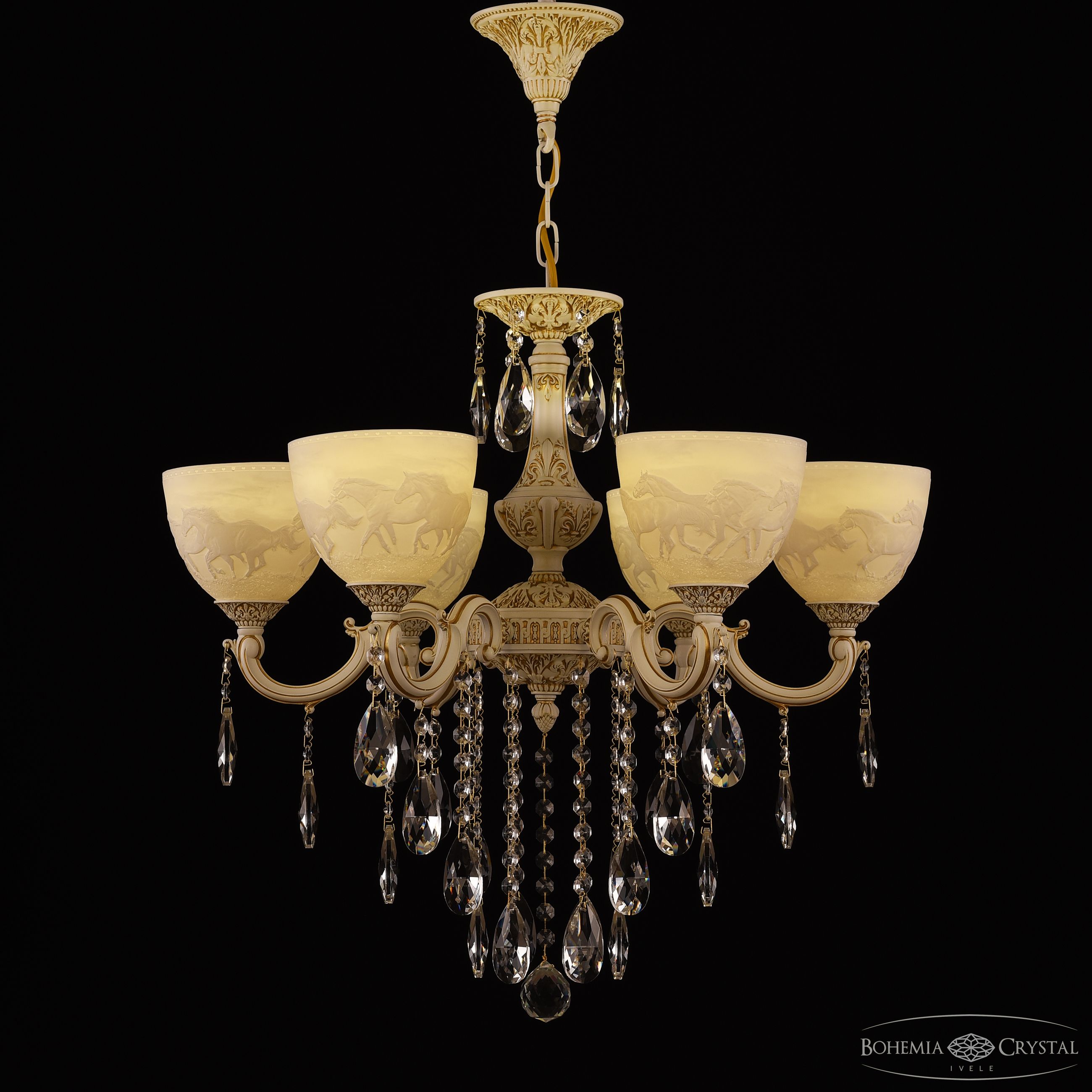 Подвесная люстра Bohemia Ivele Crystal AL78101/6/175 B WMG P1 U Horse