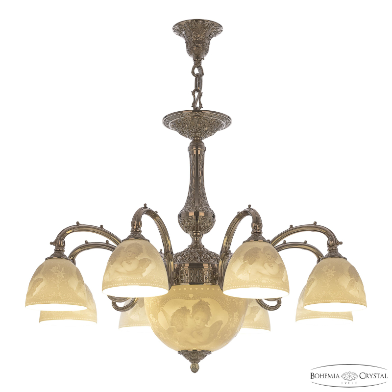Подвесная люстра Bohemia Ivele Crystal Verona 72109P/8/210 Ni P1 D Angel