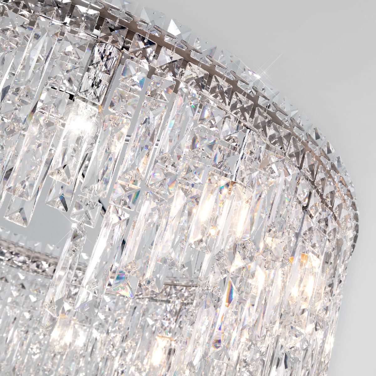 Подвесная люстра Eurosvet Blitz 60159 хром/ прозрачный хрусталь Strotskis a065322