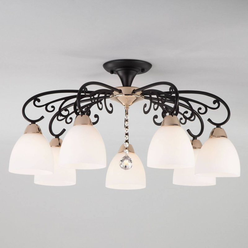 Потолочная люстра Eurosvet 70087/7 черный/золото