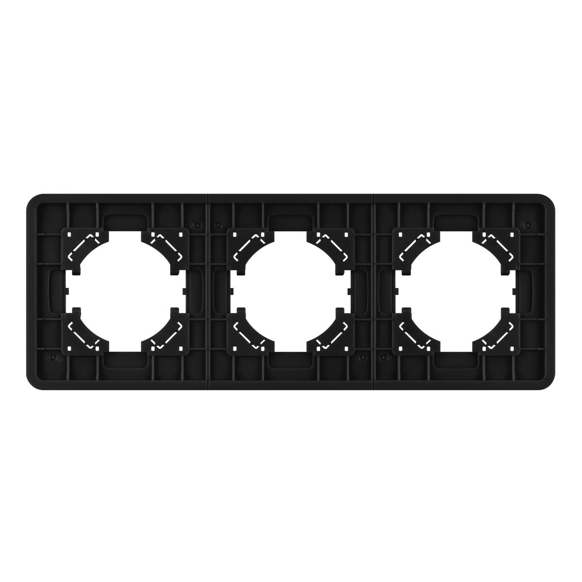 Рамка на 3 поста стеклянная Arlight FRM-OMALI-SFGS-3-BK 049713