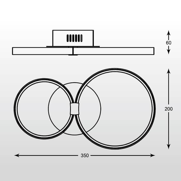 Потолочный светодиодный светильник Zumaline Valenti MX48002-2B