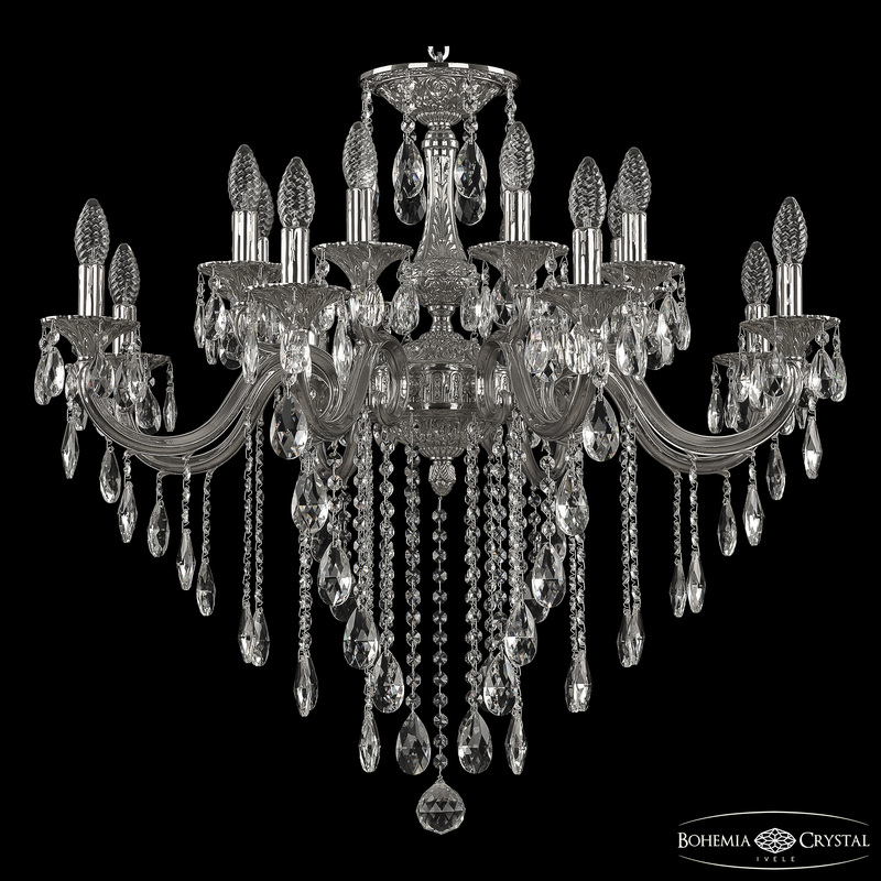 Подвесная люстра Bohemia Ivele Crystal Verona 72118/16/285 B Ni
