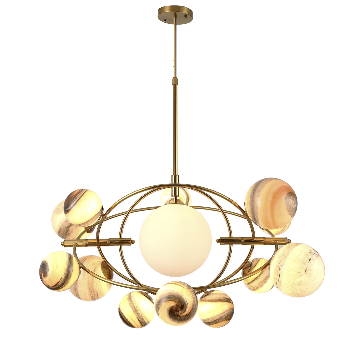 Подвесная люстра Delight Collection Planet KG1122P-13B brass