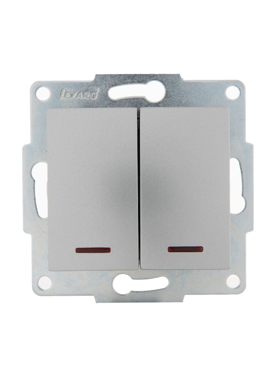 Выключатель двойной с подсветкой Lezard Karina 707-4388-112