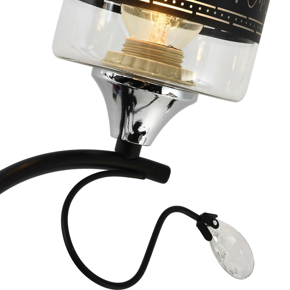 Люстра на штанге Reluce 11378-0.3-03B BK+CR