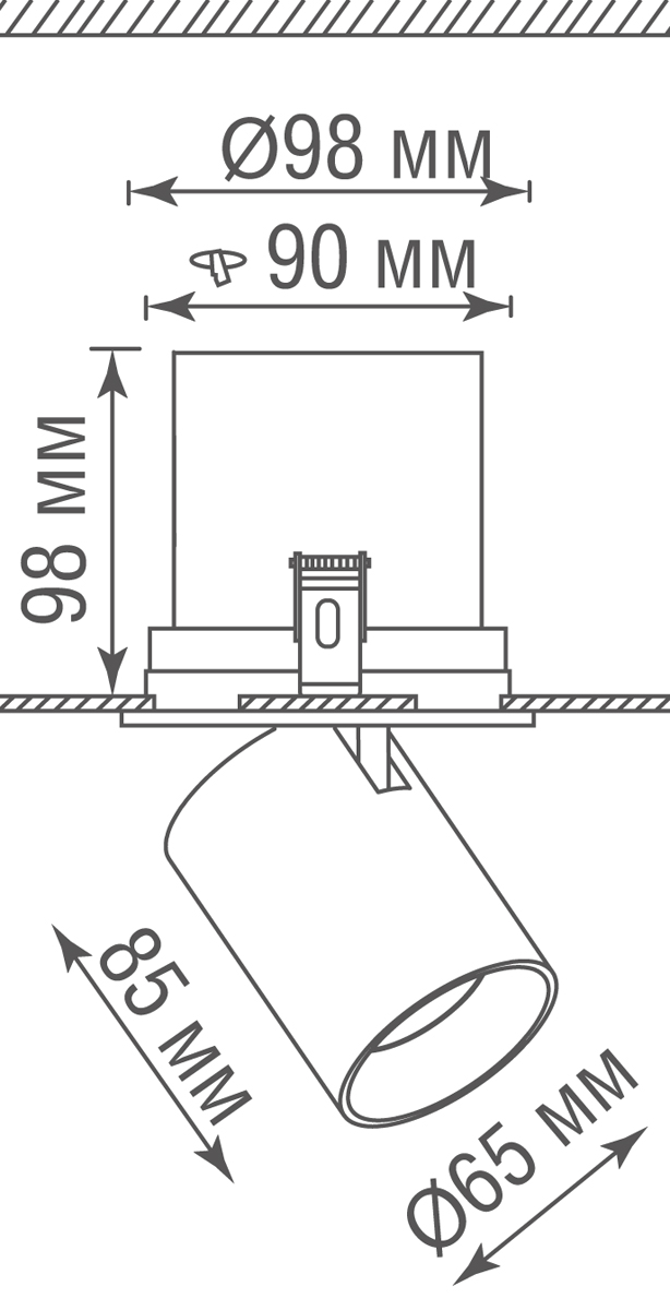 Встраиваемый спот Donolux Periscope DL20151R15W1W
