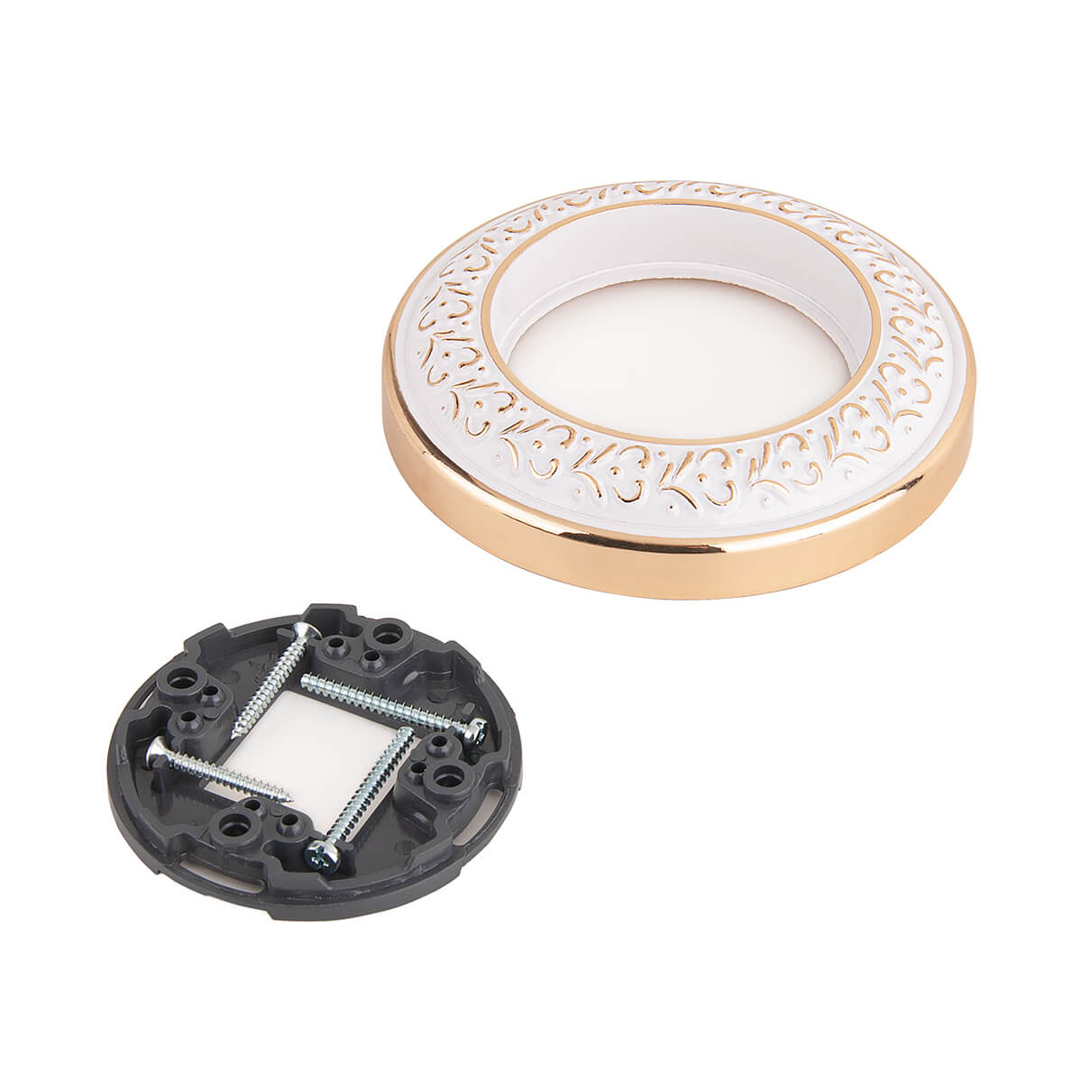 Рамка Werkel Antik Runda на 1 пост белое золото WL70-frame-01 4690389106477